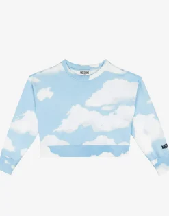 New Allover Clouds cotton sweatshirt Girl