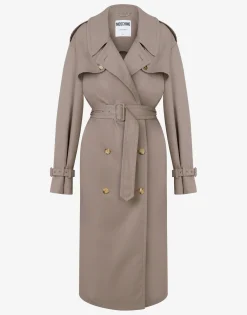 Online Cotton and Nylon Gabardine Trench Coat Coats & Outerwear
