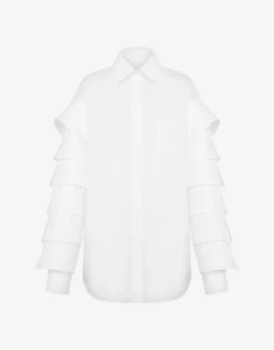 Fashion Cotton Muslin Shirt Multi Collars Shirts & Tops