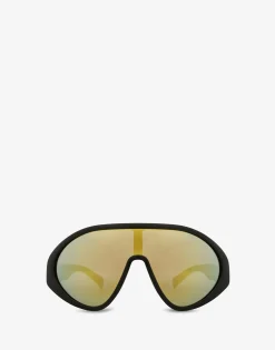 Fashion 3D Logo mask sunglasses Sunglasses