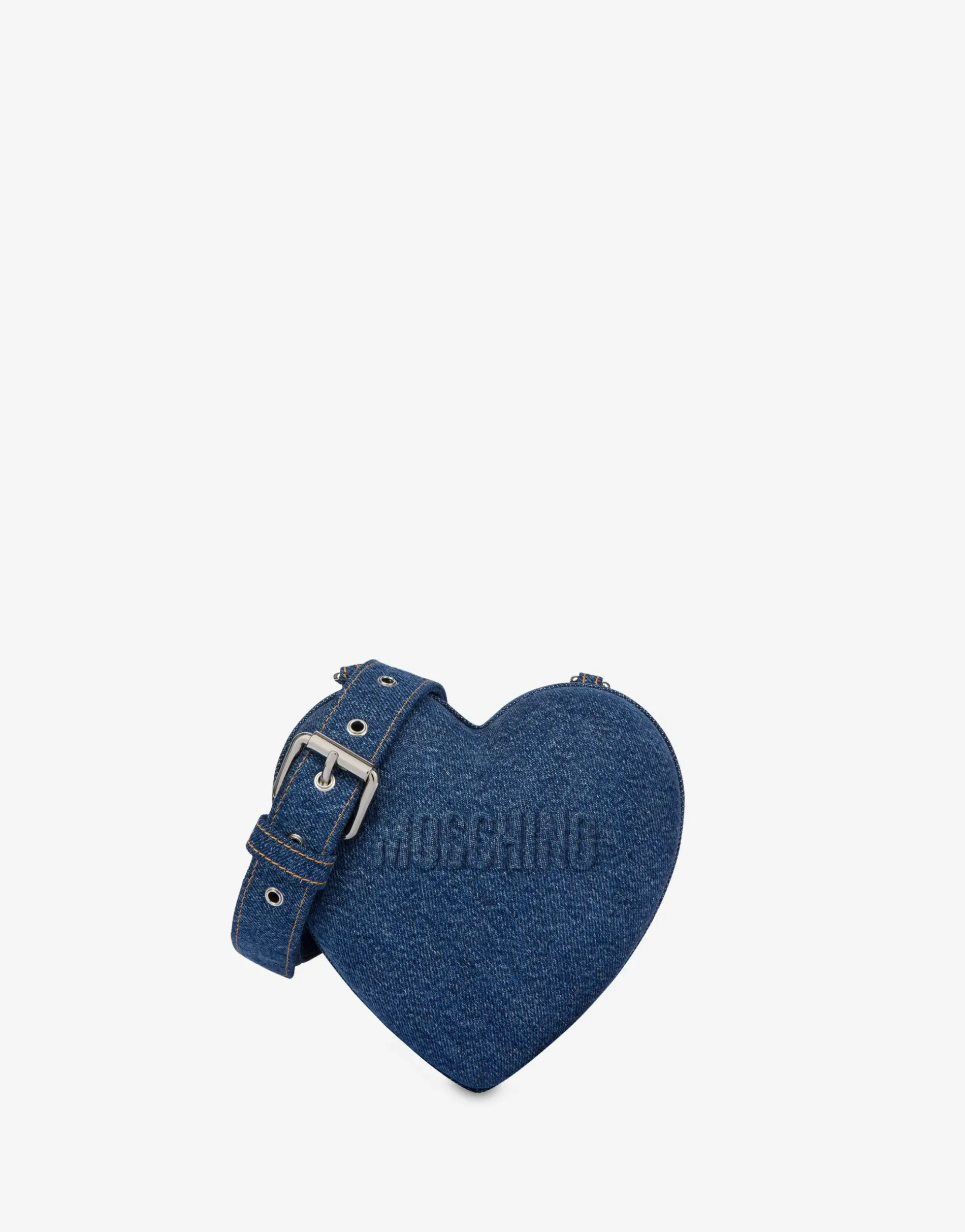 Online Denim Heartbeat bag with logo Shoulder Bags