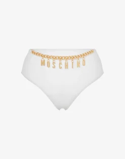 Sale High-waist Lettering Charm Swim Briefs Swimwear