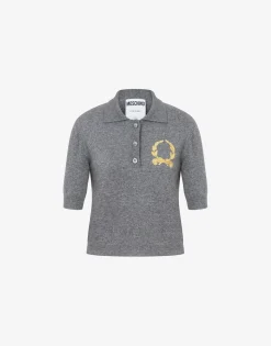Best Knit Polo Shirt Laurel Crown Logo Knitwear