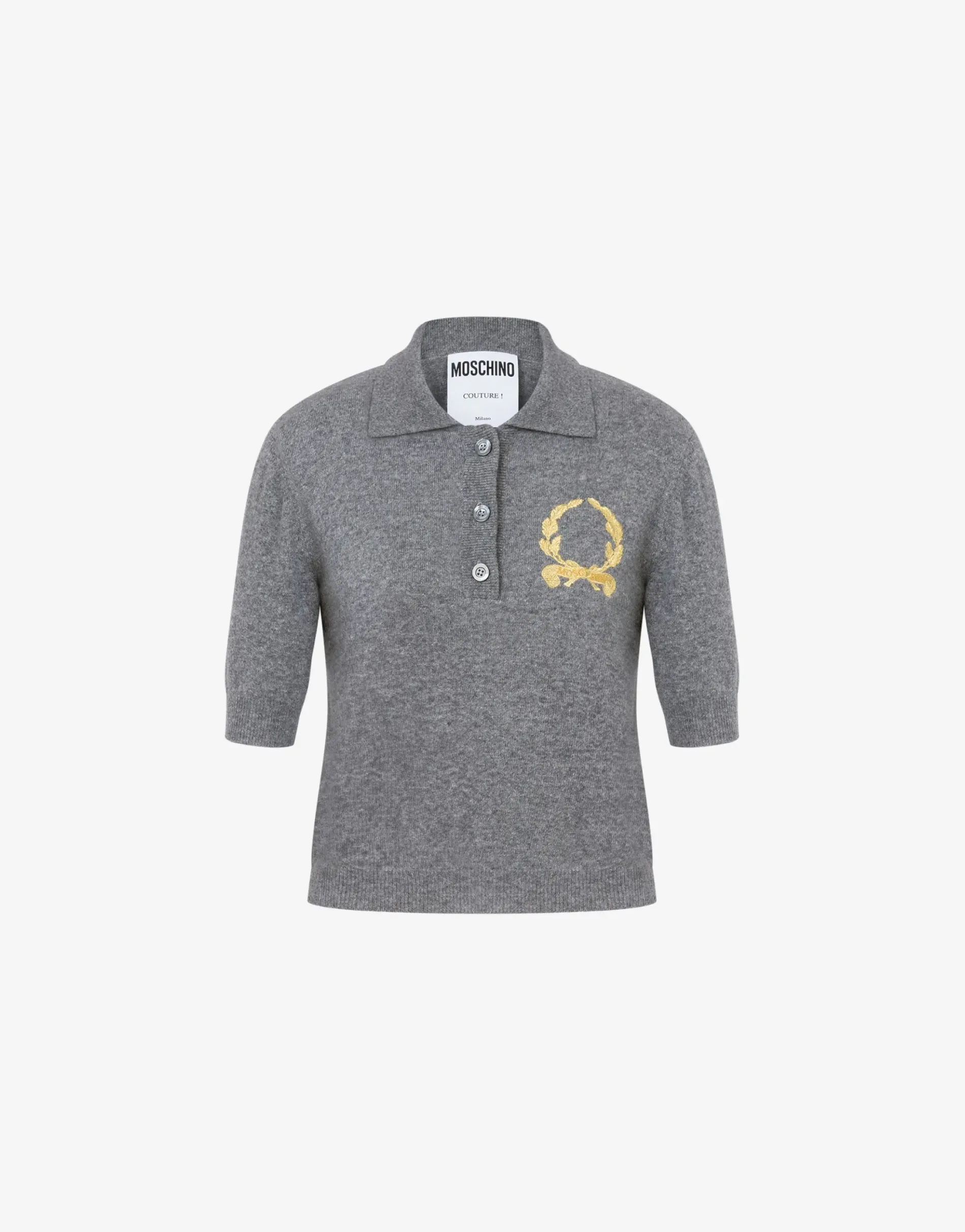 Best Knit Polo Shirt Laurel Crown Logo Knitwear