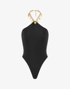 Best Lettering Charm One-piece Swimsuit Swimwear