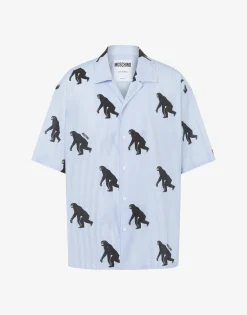 New Poplin Shirt Allover Chimpanzee Shirts