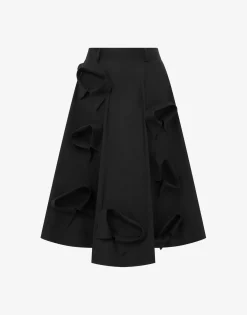 Discount Poplin Skirt with Multi Collars Skirts