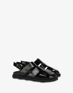 New Sandals in brushed calf leather Sporty Sandals & Mules