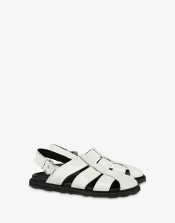Fashion Sandals in brushed calf leather Sporty Sandals & Mules