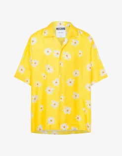 Online Satin Shirt Allover Daisy Shirts