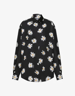 Clearance Silk Twill Shirt Allover Daisy Shirts & Tops