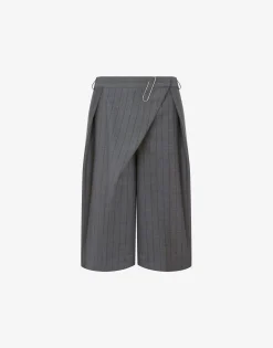 Discount Wool Pinstripe Bermuda Shorts Office Inspiration Co-ords|Pants & Shorts