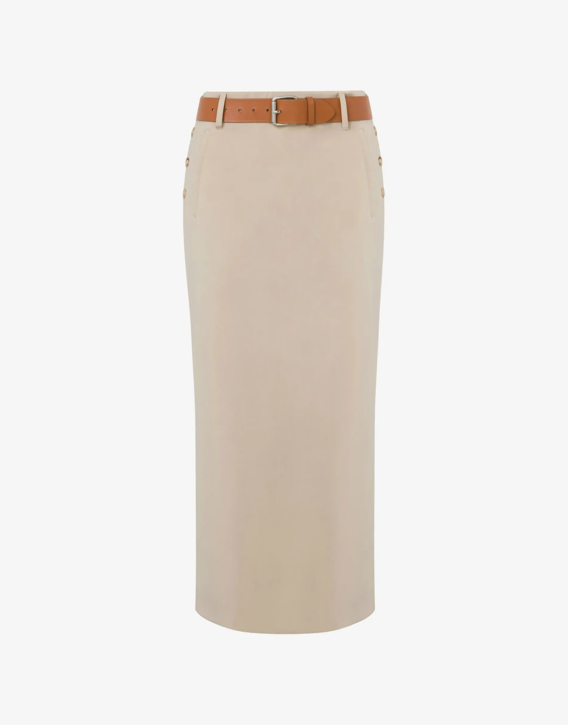 Outlet Wool Twill Skirt Tailored Twist Skirts